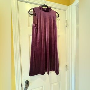 Ann Taylor Deep Purple Velvet Dress